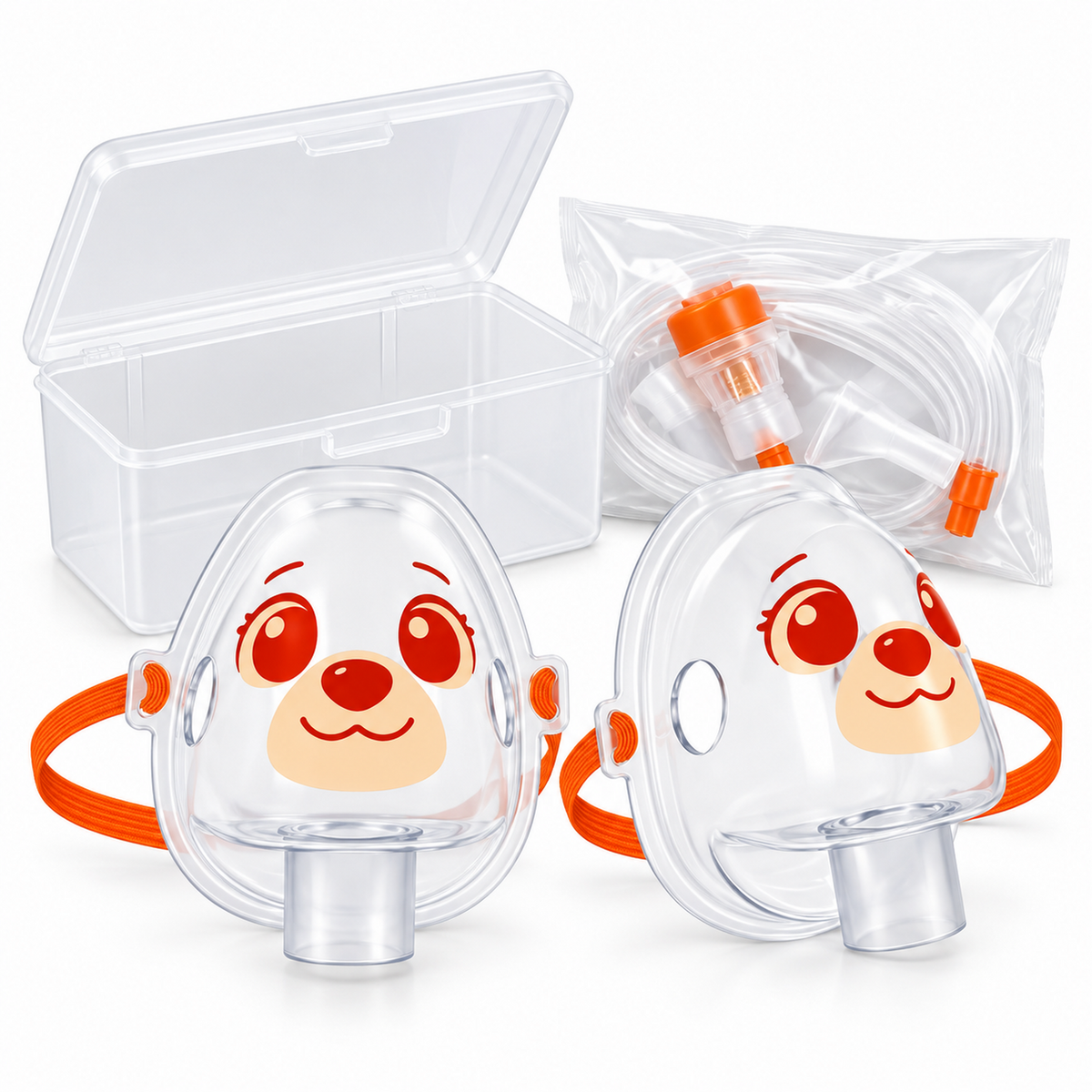 2-Pack Pediatric Fire Dog Printed Masks
