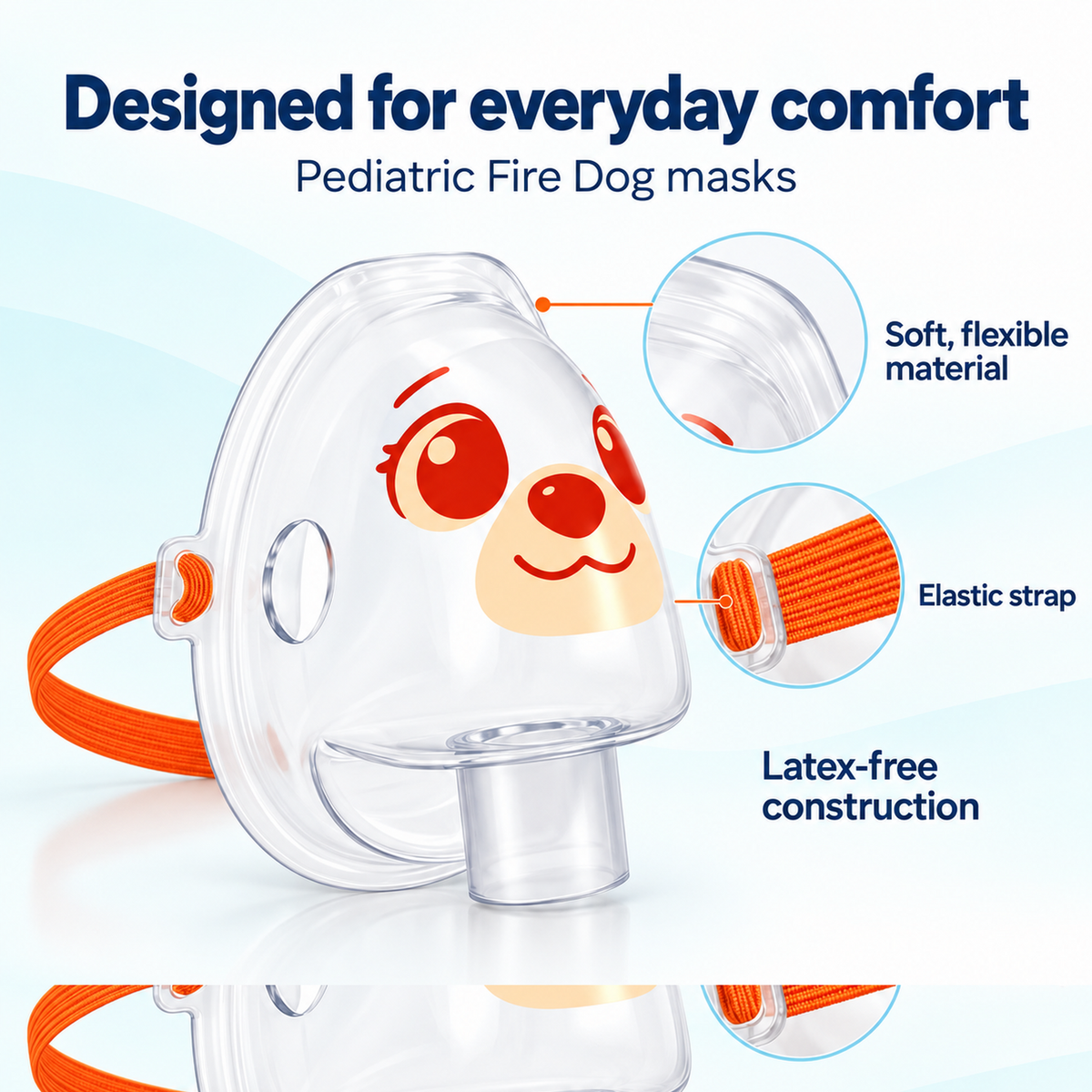 2-Pack Pediatric Fire Dog Printed Masks